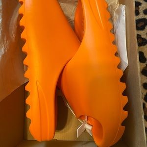 Orange yezzy slides